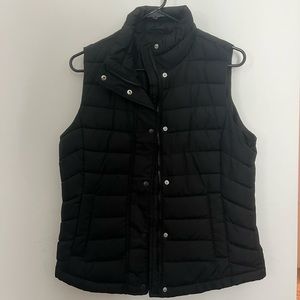 Black gap puffer vest